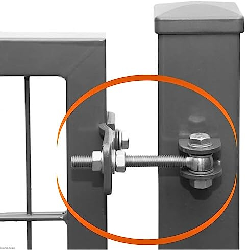 auf-mass24 Erweiterungs-Set Öffnungswinkel 180° für alle Einzeltore PROFI SOLID Versa Slim Zaun Doppelstabmattenzaun (RAL7016 Anthrazit)