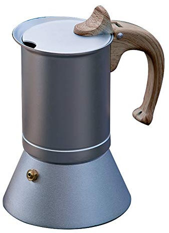 OQHAIR Mocha Pot Moka Pot Cafetera Aparato de café para hacer espresso Mocha Pot Espresso Stovetop Cafeteras (Color: Marrón Tamaño: 3 tazas) (Plata 3 tazas)