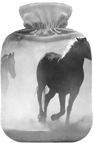 ISAOA Wärmflasche, Laufendes Pferd, Größe M, Grau