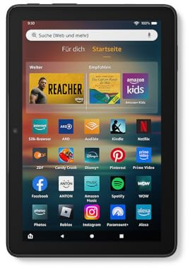 Certified Refurbished Amazon Fire HD 8 tablet, 8 HD Display, 3 GB memory, 32 GB, designed for portable entertainment, Black, (2024 release) – with ads
