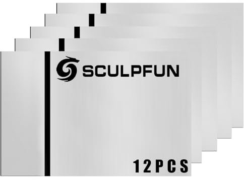 sculpfunDIY Lot de 12 panneaux métalliques 200 x 300 mm pour machine à graver au laser, plaque de gravure laser, pour panneaux de jardin, terrasses, portes de bureau, panneaux muraux argentés, avec
