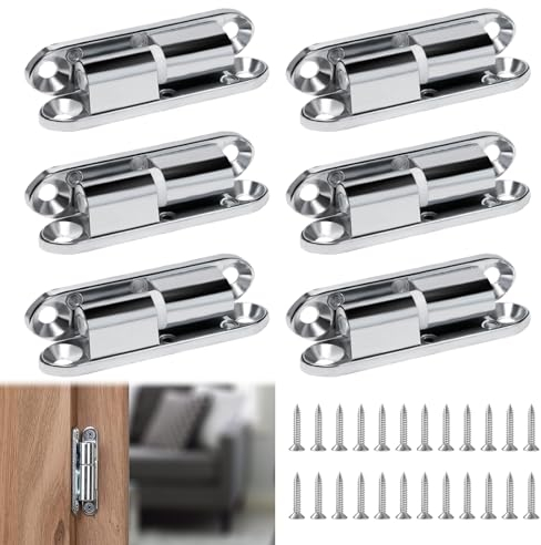 UTMACH 6 Pezzi Cerniere Rimovibili per Porte in Legno da Interno e Finestre - Cerniera di Ristrutturazione Con 24 Viti per Armadi e Mobili