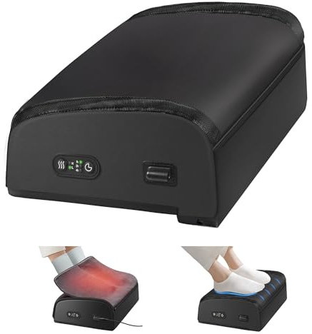 Comfier Poggiapiedi Scrivania riscaldato regolabile in altezza, poggiapiedi da scrivania con memory foam, scaldapiedi e plantare di supporto per ufficio e casa, regalo per donne e uomini