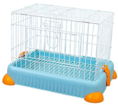 JISADER Kaninchenkäfig Meerschweinchenkäfig Indoor Hasenstall Kleintiere Käfig für Frettchen Chinchilla, BLAU