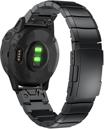 Cinturino per orologio da 22 mm compatibile con Garmin Instinct 3 45 mm AMOLED/Instinct 3 Solar 45 mm/Instinct E 45 mm, cinturino di ricambio in acciaio inossidabile per donne e uomini