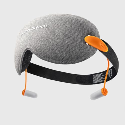 Maschera da notte 2 in 1 con tappi per le orecchie, 100% oscurante, portatile, ideale per viaggi, uomini e donne