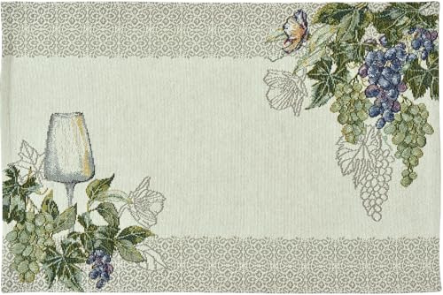 Sander Gobelin Tischset - Vineyard/Reben, Weinglas 32 x 48cm