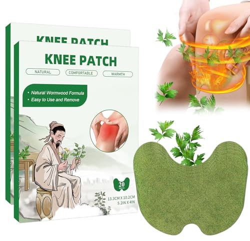 Dufuso Pain Relief Patch 40 Pcs, Schmerzpflaster Knie, Wärmepflaster Knie Hergestellt mit natürlichen Kräutern und Inhaltsstoffen für Knie, Rücken, Nacken und Muskelkater