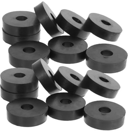 BESTYASH Rondelle in Gomma Per Bulloni Antivibranti 25 Pezzi 20x10x6/8/10 Mm Resistenti All’usura Per Riduzione Rumore, Distanziatori Isolanti Multifunzione Per Attrezzature e Macchinari