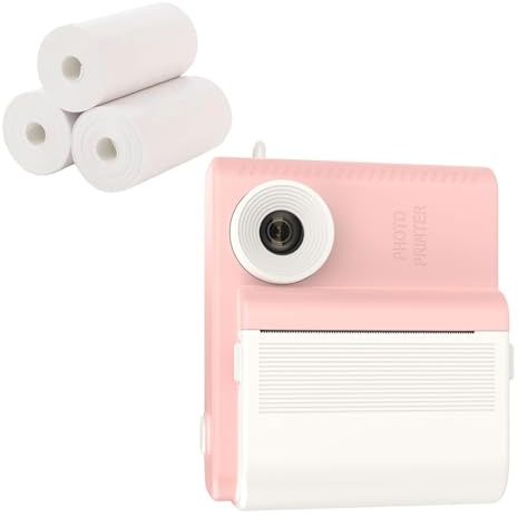 Appareil photo instantané de poche pour enfants avec 3 rouleaux de papier filtre, capture et partage des moments. Imprimante photo portable