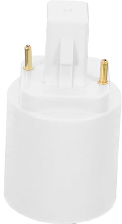 Adattatore per Lampadina G24d a E27 a 2 Pin Bianco | Apparecchi G24d e Led, Uffici e Casa, Struttura in Pbt Flameretardant Placcatura Rame-nichel