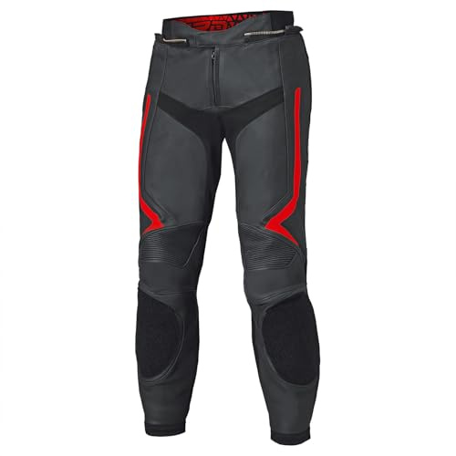 Held Street Rocket 4 baser, sport, motorcykel, kombibyxor, läder, motorcykelbyxor, dam, med skydd, D3o T5, nivå 2 – CE skyddskläder, klass AAA skyddsbyxor, svart/röd, 60
