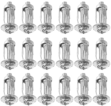Zerodeko Tuercas de Expansión de Pétalo M4 X 20 Mm, 20 Piezas, Acero Metálico para Anclajes en Paredes Huecas, Tornillos Remachadores de Fijación para Matrículas de Coche y Puertas