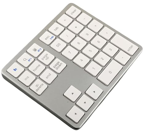 Tastiera Numerica A 35 Tasti - Tastierino Numerico Wireless, Materiale ABS | Dimensioni Prodotto 14,5x12,2x1,5cm, Peso Netto 117g, Tastiera Piccola Compatta Uso Silenzioso Con Setup Durevole | Computer