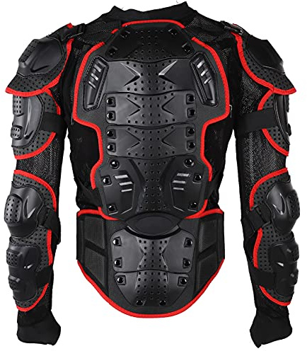 Funien Motorcykelrustning Skyddsjacka Body Armor Ridjacka Andas EVA-skum PE-skal Stötdämpning Justerbar Krokögla för Vuxna Män Kvinnor