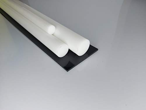 Rundstab aus PTFE weiß Ø 15 mm, Lang 1 Meter Kunststoffrundstab (Teflon) alt-intech®