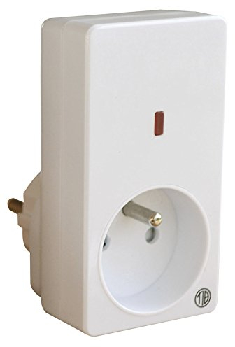 Prise on/off supplementaire commandé à distance sans telecommande, portée 70m, 433,92 Mhz, 3680W, 16A, 230V - Tibelec