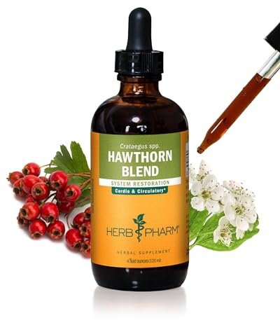 Herb Pharm Hawthorn Blend Liquid Extract Drops for Cardiovascular and Circulatory Support, 4 Oz