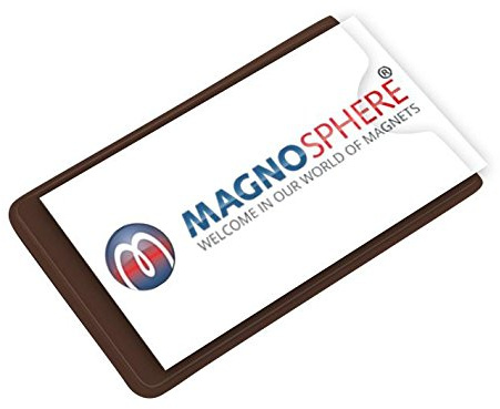 Magnetischer Etikettenhalter Einstecktasche für Labels/Etiketten, Größe 10 x 6cm - Set mit 25 Stück