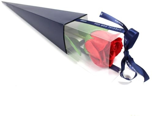 Ancient Wisdom Seifenrose Rose aus Seife Geschenk für Valentinstag oder Hochzeit Seifenblume Rot