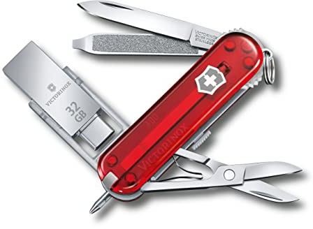 Victorinox, Victorinox@work, Coltellino Svizzero, Originale, Multiuso, Campeggio, 8 Funzioni, Lama, piccola, Lima per unghie