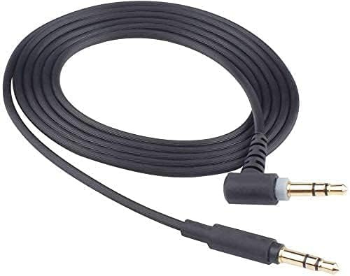 Replacement WH-1000XM5 Audio Cable Cord Compatible with Sony WH-1000XM5 WH-1000XM4 WH-1000XM3 CH-720N CH-710N CH-700N WH-CH510 WH-XB910N MDR-10R MDR-100ABN MDR-1A Wireless Headphones（1.2M/Black） | Oxygen-free copper core for pure sound, durable braided jacket resists tangling, 3.5mm to 2.5mm L-shaped plug