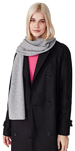 Style & Republic Kaschmir Schal Damen aus 100% Cashmere - dein kuscheliger Premium Schal für stilvolle Herbst- & Winter-Momente - Hellgrau