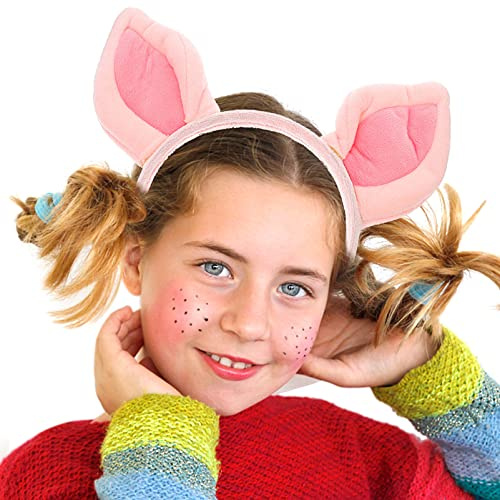 Abaodam Schweineohren Haarreif Kostümzubehör Für Halloween Und Kinderpartys Rosa Ferkel Ohr Stirnband Elastisch Und Bequem Für Verkleidung Und Cosplay