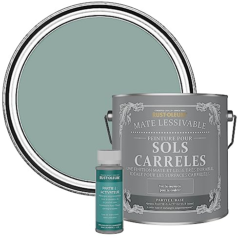 Rust-Oleum Blue Washable Matt Floor Tile Paint - Gresham Blue 2.5L