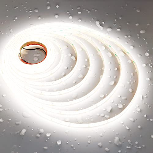 JOYLIT PRO+ 24V LED Strip 5M Wasserdicht 5000K Weiss 16000LM CRI 92+ | 224LEDs/M SMD 2835 120W Dimmbar LED Streifen, Selbstklebend IP65 Tageslicht Weiß Licht Band für Wohnen, Gewerbe