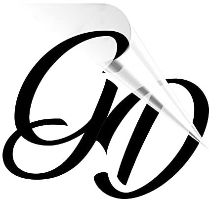 STICKEREDO. 2 adesivi auto iniziali per moto camion camper personalizzato senza sfondo.