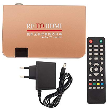 - Adaptador de convertidor de RF a receptor analógico, caja de television analógica, caja digital, control remoto enchufe europeo