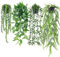 Der Rose 4 Pack Fake Plants Artificial Plants Indoor Hanging with Pots Artificial Ivy Vine Faux Eucalyptus Hanging Plants, Boston Fern, String of Pearls for Home Room Wall Shelf Indoor Outdoor Decor