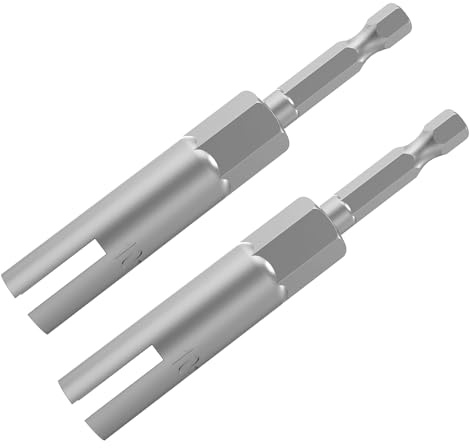 NACX Flügelmutter-Schraubendreher-Set, 10 mm, Schlitz-Flügelmuttern, Bohrer, Steckschlüssel, Werkzeug-Set, 6,35 mm Sechskantschaftbohrer für Plattenmuttern, Schrauben, Schraubenloch, C-Haken-Bolzen –