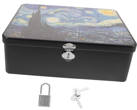 Aufbewahrungsbox Im Vintage- Mit Schloss Weißblech Schmuck-organizer Für Knöpfe Und Dinge