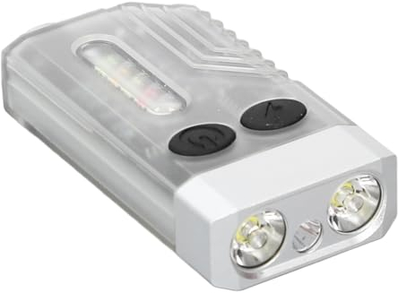 Walfront Torcia EDC 1000LM 365NM Luce UV Magnetica Tipo C Ricaricabile Impermeabile Piccola Potente Torcia Portachiavi con Cicalino 80DB per Campeggio, Emergenza
