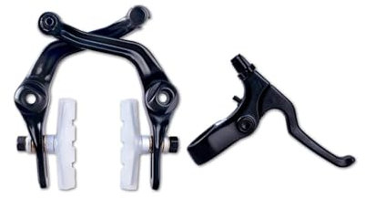 QWERTYUI AISHANBAIHUODIAN Fahrradbremsen U-Bremssatz Fahrrad Fit for Zubehör Geschmiedeter Legierungshebel Transparente Pads Innen- und Außengehäuse BMX-Teile Kabel(U Brake Right Lever)