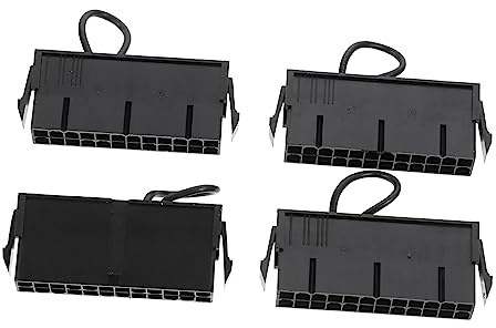 Artibetter 4 Stück ATX Netzteilstarter mit 24-poligem Stecker Abs Material Langlebig für Mainboard Tests und PC Wasserkühlungszusammenbau Geeignet