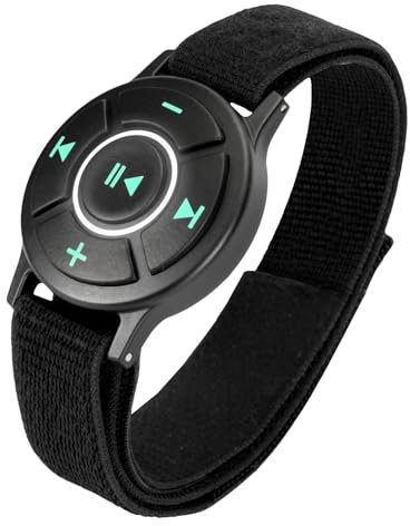 Doohoeek Bluetooth Fernbedienung mit Armband für iPhone & Android Phone, Tragbare Anruf/Musik/Foto-Fernsteuerung bei Outdoor Sport, Skifahren, Motorrad, Fahrad, IPX7 Wasserdicht