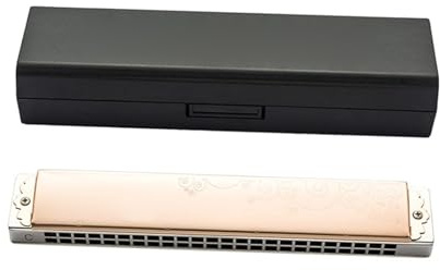 Harmonica Débutant Harmonica Polyphonique 24 Trous 12 Tons Avec Grille En Cuivre Entièrement Métallique Harmonica De Niveau Professionnel Pour Adultes(EB Tone)