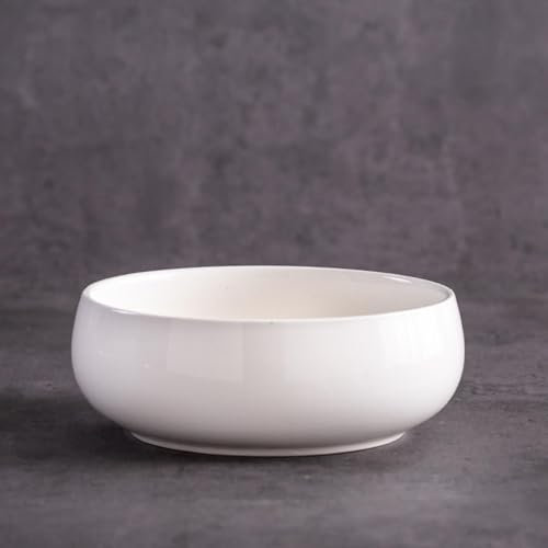 Lotus-Pflanzschale, große Keramik-Bonsai-Schale für Hydrokulturen, Retro-Flow-Glasur-Design, perfekt für Lotus und Sukkulenten (Weiß)