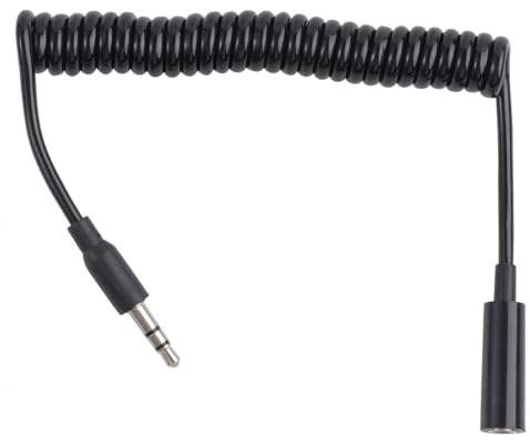 SHINEOFI Câble D'Extension Audio Jack 3.5 mm Mâle À Femelle 1 m Rallonge Casque Filaire À Ressort Flexible Pour Écouteurs Casques Et Appareils Audio Portables