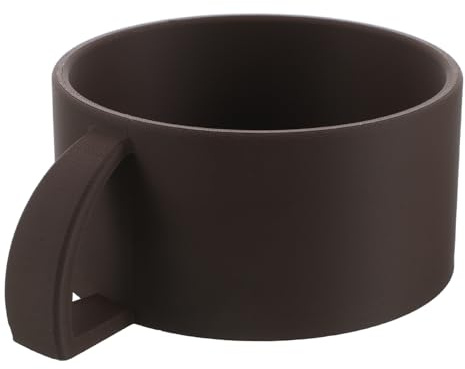 FOMIYES Ciotola da Barba con Manico per Rasatura Uomo in Pla Marrone, Facile da Pulire da Conservare, Accessorio Elegante per Toeletta Quotidiana in Bagno