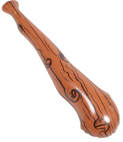 WOONEKY Mazza da Baseball Gonfiabile in PVC Effetto Venatura Legno 90 CM per Tifo Sportivo e Decorazioni Festa Compleanno