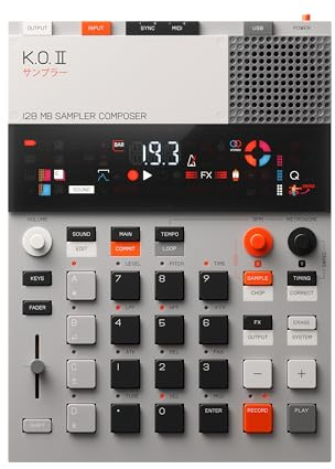 teenage engineering EP–133 K.O. II 128MB sampler, drum machine and sequencer with built-in microphone and effects