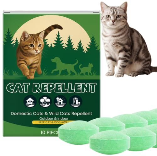 10pcs Natural Cat Repellent for Gardens UK,Extra Strong Cat Repellent Balls | Long-Lasting Cat Deterrent for Outdoor&Indoor Use,Safe Non-Irritating Protection for Lawn,Garden Furniture&Artificial Grass