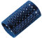 Comair 3012171 Metallwickler lang 12er 36mm beflockt, 65 mm, blau