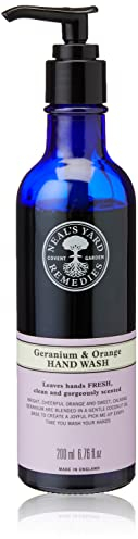Neal's Yard Remedies Geranium & Orange Hand Wash - Pump | Organic Hand Wash with Geranium and Orange Essential Oils | Vegan Hand Wash Made with Organic Ingredients | 200ml