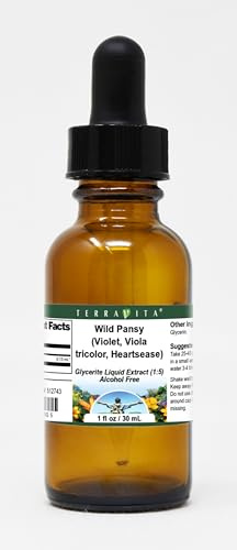 Wild Pansy (Violet, Viola Tricolor, Heartsease) Glycerite Liquid Extract (1:5) - No Flavor (1 oz, ZIN: 512743)