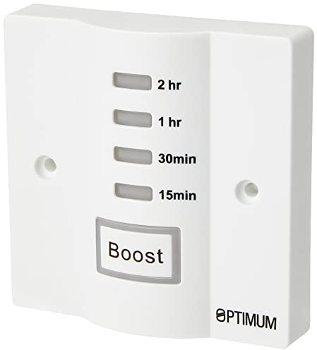Optimum Energy Saving Electronic Time Switch - 2 Hour Electronic Boost Timer Socket Box Mount - White, One 230 V